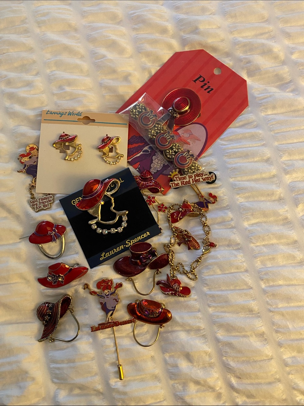 Red Hat Society Red Hat Pins & Brooches Lot